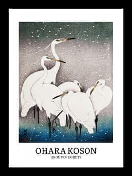 Zakito Posters Plakat 13x18cm Oblikovanje Čaplje, Vintage Koson za Dnevno Sobo