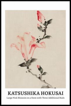 Zakito Posters Plakat 61x91,5cm Design Large Pink Blossom, Hokusai Vintage za Dnevno Sobo