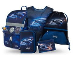 BAAGL SET 5 Zippy Spaceship: aktovka, peresnica, torba, predpasnik, denarnica