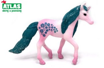 A - Figurica enoroga roza z bleščicami 10,5 cm