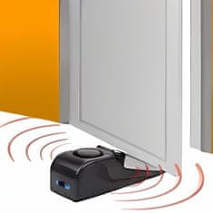 HOME & MARKER® Kompaktni alarm za vrata z 120 dB sireno, nastavljiva občutljivost, prenosna varnost za dom in potovanja | SECUSTOP