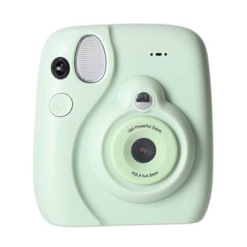 Luniks Digitalni fotoaparat z instant tiskom – 16× zoom, do 128GB, zelena barva