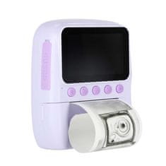 Luniks Digitalni fotoaparat z instant tiskom – 16× zoom, do 128GB, vijolična barva