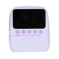 Luniks Digitalni fotoaparat z instant tiskom – 16× zoom, do 128GB, vijolična barva