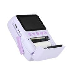 Luniks Digitalni fotoaparat z instant tiskom – 16× zoom, do 128GB, vijolična barva