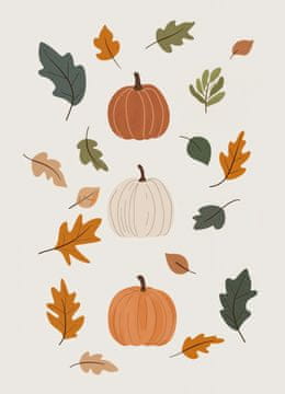 Zakito Posters Plakat 13x18cm Vzorci za otroke, dekleta in fante - Buče