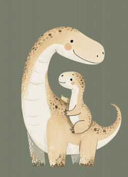 Zakito Posters Plakat 13x18cm Vzorci za Otroke, Fanta za Sobo - Dinosavri