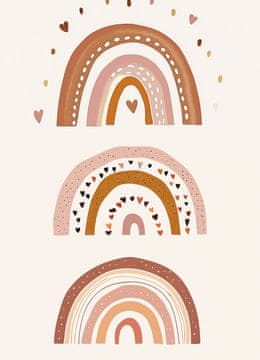 Zakito Posters Plakat 13x18cm Vzorci za otroke, deklice in dečke - Srca