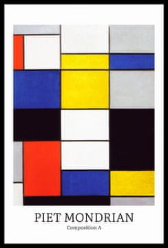 Zakito Posters Plakat 40x60cm Design Composition 2, Mondrian Vintage za Dnevno Sobo