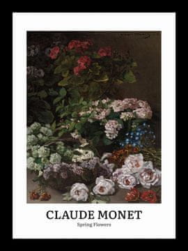 Zakito Posters Plakat 13x18cm Oblikovanje Spomladanske Rože, Monet Vintage za Dnevno Sobo