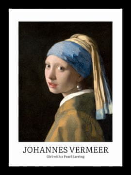 Zakito Posters Plakat 13x18cm Oblikovanje Dekle s biserom, Vermeer Vintage za Dnevno sobo