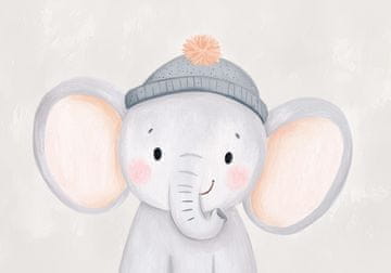 Zakito Posters Plakat 100x70cm Vzorci za otroke, deklice in dečke - Slonček