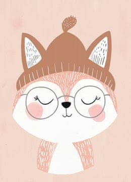 Zakito Posters Plakat 13x18cm Vzorci za otroke, deklice za sobo - Lisica