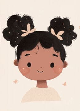 Zakito Posters Plakat 13x18cm Vzorci za Otroke, Deklice za Sobo - Nasmeh