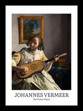 Zakito Posters Plakat 13x18cm Design Kitarski Igralec, Vermeer Vintage za Dnevno Sobo