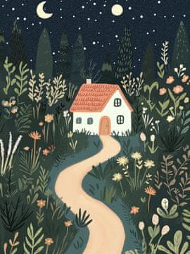 Zakito Posters Plakat 60x80cm Vzorci za Otroke, Deklice in Fante - Hiša 2