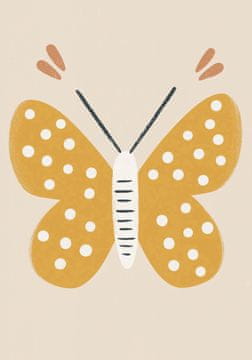Zakito Posters Plakat 70x100cm Vzorci za Otroke, Deklice za Sobo - Metulj 2
