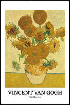Zakito Posters Plakat 61x91,5cm Oblikovanje Sončnice, Van Gogh Vintage za Dnevno Sobo