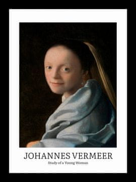 Zakito Posters Plakat 13x18cm Design Mlada Ženska, Vermeer Vintage za Dnevno Sobo