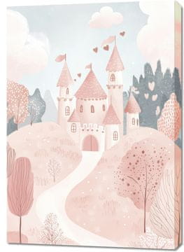 Zakito Posters Slika 70x100cm Vzori za Otroke, Deklice za Sobo - Grad