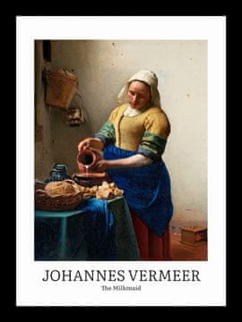 Zakito Posters Plakat 13x18cm Design Mlekarice, Vermeer Vintage za Dnevno Sobo