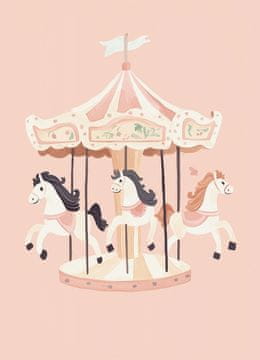 Zakito Posters Plakat 13x18cm Vzorci za Otroke, Deklice za Sobano - Karusela 2