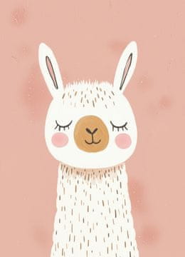 Zakito Posters Plakat 13x18cm Vzorci za otroke, deklice in dečke - Lama