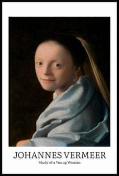 Zakito Posters Plakat 61x91,5cm Design Mlada Ženska, Vermeer Vintage za Dnevno Sobo