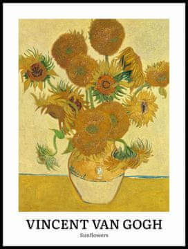 Zakito Posters Plakat 60x80cm Oblikovanje Sončnice, Van Gogh Vintage za Dnevno Sobo