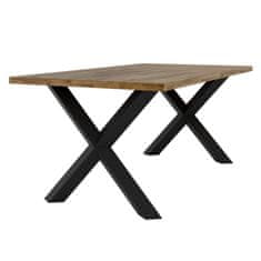 KONDELA Jedilna miza Niler 180x100 cm - naravna / črna