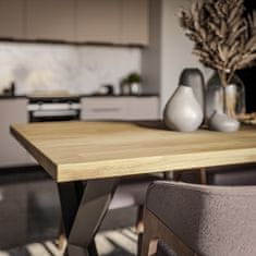 KONDELA Jedilna miza Niler 180x100 cm - naravna / črna