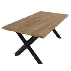 KONDELA Jedilna miza Niler 180x100 cm - naravna / črna