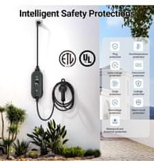 Emc² model 1016A-1F TX Šuko 3,7 KW nastavljiva LCD/LED prenosna polnilna postaja, 5,5m kabel Type2