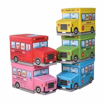 Denis Škatla za shranjevanje igrač - avtobus, sorta, 5 barv
