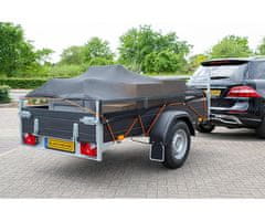 Black+Decker mreža za prikolico, 2x3m, varen prevoz tovora / materiala, maksimalna varnost, elastični material, trpežna izdelava, +torba, črna