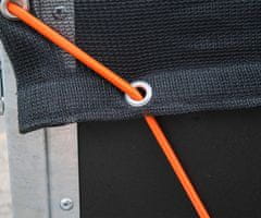 Black+Decker mreža za prikolico, 2x3m, varen prevoz tovora / materiala, maksimalna varnost, elastični material, trpežna izdelava, +torba, črna