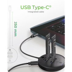 IcyBox IB-1612MCL-C31 priklopna in postaja za kloniranje M.2 NVMe SSD diskov