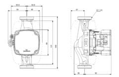 Grundfos Obtočna črpalka z mokrim rotorjem ALPHA2 GO 25-40 180 220-240V 9H AD0 93074225