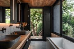 P.M.H. Kopalniška omarica PMH Rosendal RXL 1500X266MM ČRNE STRUKTURIRANE RXLBL