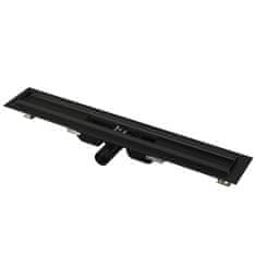 Alca Plast Talni odtok Alcaplast APZ101-850 NIZEK S ČRNIM ROBOM APZ101BLACK-850