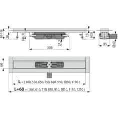 Alca Plast Talni odtok Alcaplast APZ106-950 PROFESSIONAL NIZEK LINEARNI (12/36) APZ106-950