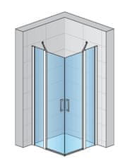 SANSWISS Kotno krilo Ronal Divera 80X80X200CM ALUCHROM/DURLUX D22DE2B0805022