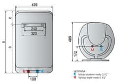 Ariston Električni grelec Ariston Shape Eco Evo 100 V 1,8 kW 3626076