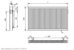 Kermi Radiator Kermi E-Panel Profile horizont21 600X500 500W REG. DESNI BEL F1E210600501S4K