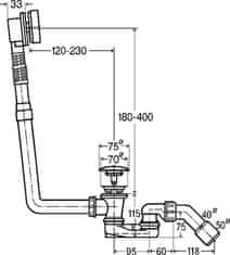 Viega Komplet preklopnika za kad 617745 Z ZAPIRNIM KLIKOM (PAKET 1/24) 572853