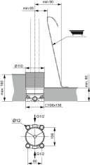 Ideal Standard Vgradni del IS Melange za samostoječo armaturo za kad A6133NU
