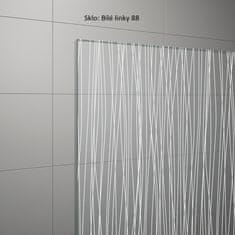 SANSWISS Fiksna stenska obloga Ronal Divera 40X200CM ALUMINIJ/BELE ČRTE D22FF0405088