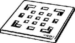 Viega Rešetka Visign RS2 49282 94X94 NERJAVEČE JEKLO 5 MM (PAKET 1/40) 492298