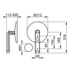 Keuco Kozmetično ogledalo z osvetlitvijo Keuco ILOOK_MOVE CHROME 17612019002