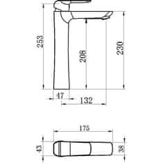 Noblesse Umivalna armatura Novaservis Nobles Tina ROČICA KROMIRANA BREZ STIKALA 38501/1.0